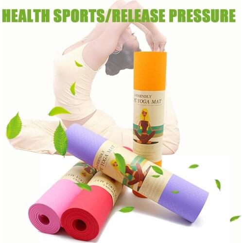 Hot Sale Yoga Mats Solid Color Classic Delicate Eco-friedly Gym Sports Fitness Yoga Mats TPE Tasteless Exercise Pilates Cushions