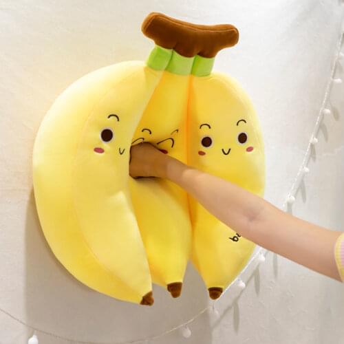 55cm Creative Cartoon Banana Plush Pillow Kawaii Sofa Cushion Baby Toy Cute Plush Doll Toy