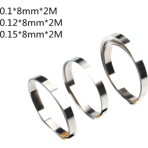 2M 8mm x 0.1/0.12/0.15 Pure Nickel Strip Tape For Li 18650 Battery Spot Welding Compatible For Spot Welder Machine
