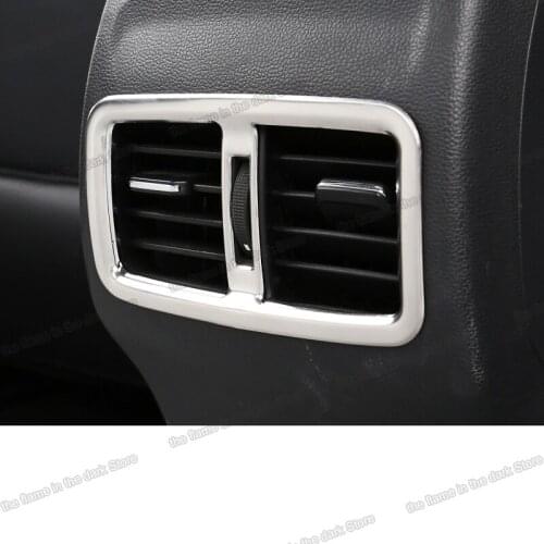 Lsrtw2017 Stainless Steel Car Rear Armrest Vent Outlet Frame Trims for Mg Mg6 2018 2019 2020 Interior Accessories Auto
