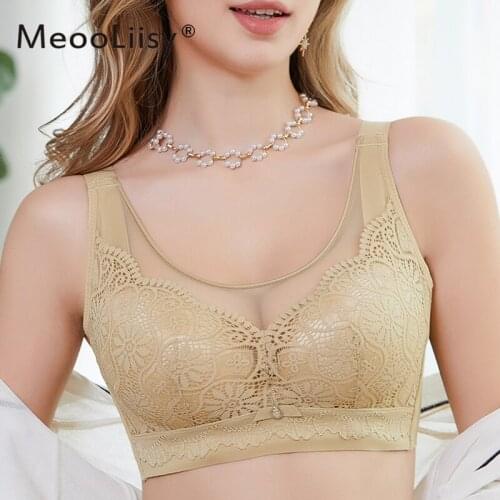 MeooLiisy Women Bras Seamless Lace Tube Top Anti-glare Breathable Comfort Large Cup Plus Size Womens Wireless Underwear