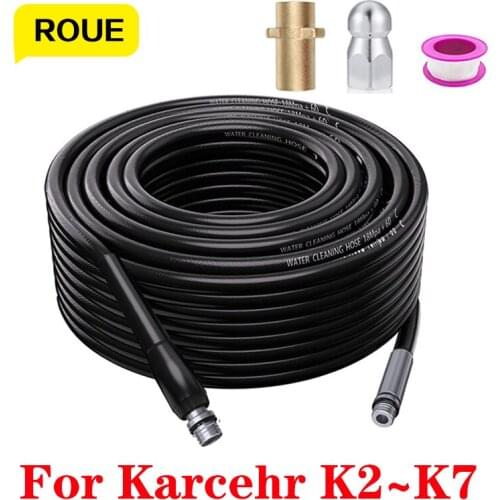 High Pressure Car Washer 6m 10m 15m 20m 30m 160bar Sewer Drain Water Cleaning Hose Accessories for Karcher K2 K3 K4 K5 K6 K7