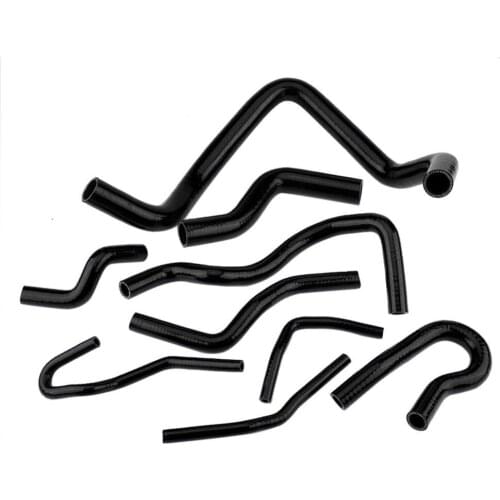 New 1 Set 9pcs Auto Silicone Radiator Hose Kit for Honda Civic D15 D16 SOHC EG/EK 1992-2000 Bule/Black/Red Car Radiator Hose