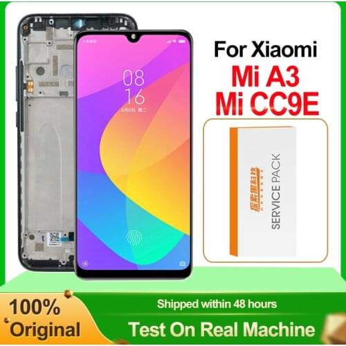 OLED / Super AMOLED Display For Xiaomi Mi CC9E LCD Display Touch Screen Digitizer Assembly With Frame For Xiaomi Mi A3 MiA3 LCD