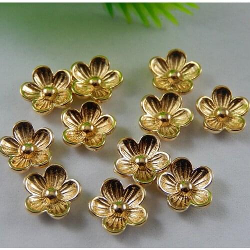 GraceAngie Wholesale 20pcs/lot Gold Tone Zinc Alloy Cute Sweet Small Flower Model Charms Jewelry Finding Handmade Accessories