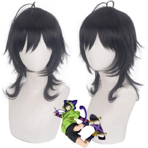 Miya Cosplay wig Sk8 the Infinity Cosplay Wigs 30cm Short Black Synthetic hair Anime SK∞ Cosplay Wigs Miya