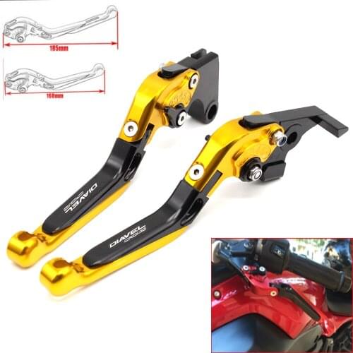 Motorcycle CNC Adjustable Foldable brake Clutch Levers for Ducati Diavel/Carbon/XDiavel/S 2011-2017 with Logo (Diavel Carbon)