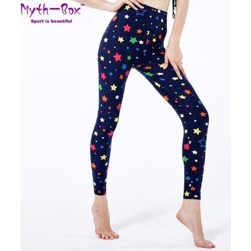 Yoga Pant Women Quick Dry Sport Leggings Woman Stars Print High Waist Training Leggins Female Gym Fitness Tights Running Trouser