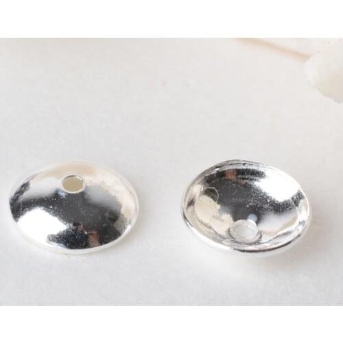 Solid 925 sterling silver bead cap, spacer bead caps, jewelry DIY silver findings/components
