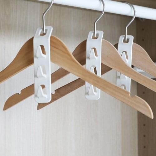 Hanger Connection Clothes Hook Clothes Hook Wall Hanging Multi-Piece Household Cabinets Folding Storage Holder Behind The Door