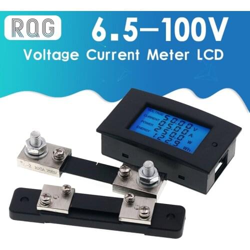 DC 7.5-100V 100A 50A Voltmeter Ammeter Car Battery Tester Power Energy electricity Voltage Meter monitor 12v 24v 48v 96v