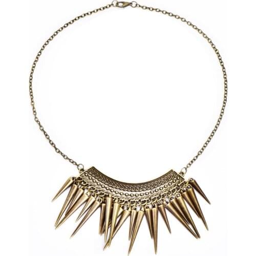 High Quality Bohemia Tassel Choker Necklace For Women Men Sculpture Copper Snake Chain Gold Metal Necklace Female Jewelry Gifts