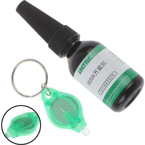 10G 10ml 502 UV Glue Curing Adhesive Transparent Crystal Glass Dedicated Repair