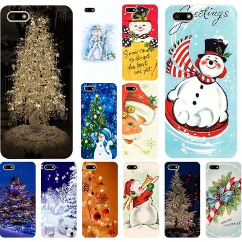 124H New Year Snowman Merry Christmas Santa Soft Silicone Tpu Cover Case for huawei Honor 7a pro 7x play case