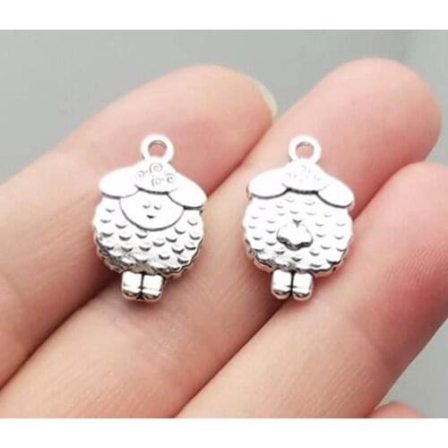 15pcs/lot--20x13mm,sheep chams, Antique silver plated sheep charms,DIY supplies, Jewelry accessories