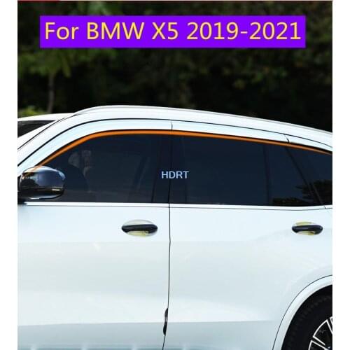 For BMW X5 2019-2021 ABS chrome Car Accessories Plastic Exterior Visor Vent Shades Window Sun Rain Guard Deflector 4pcs/6pcs