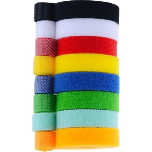 5M/Roll Wide 1CM DIY Plastic Nylon Cable Ties Manager Winder Cable Clip Ties Back To Back Velcro Wire/Desktop Management