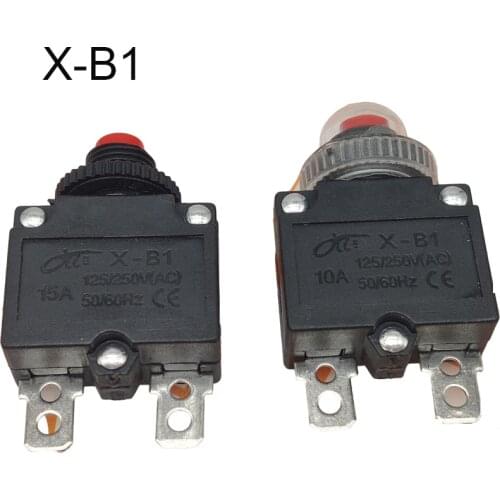 5Pcs X-B1 5A 6A 8A10A 15A Circuit Breaker Overload Protector Switch Fuse