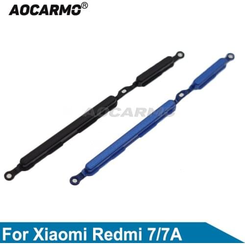 Aocarmo For Xiaomi Redmi 7 7A Volume Power ON OFF Volume Up Down Side Button Key Replacement Repair Part