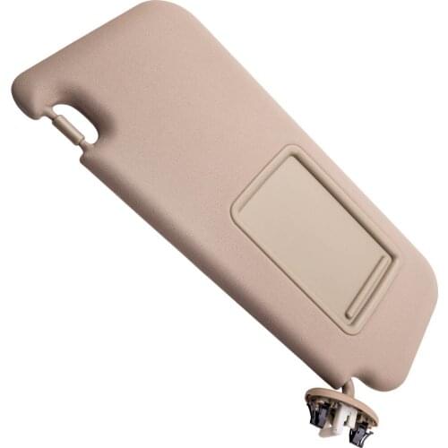 Car Sun Visor LEFT Beige Tan Driver Side W/Vanity Light for Toyota RAV4 06-09