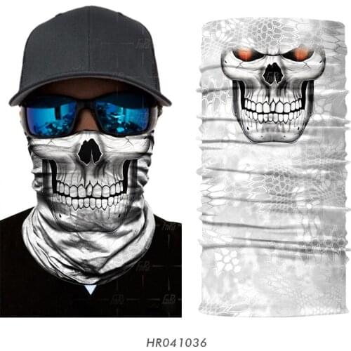 Cycling Fishing bandana Headband Skull Skeleton Tube Neck Warmer Face Mask Scarf Halloween Headwear Headscarf Bandana Men Women