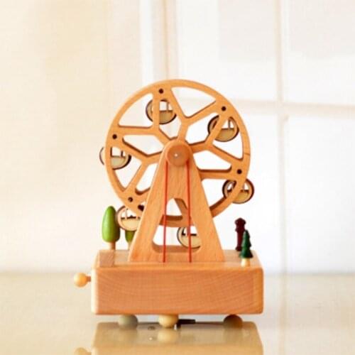 Wooden Music Box Table Home Decoration Creative Valentines Day Gift Ornaments H3CC