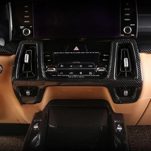 For Kia Sorento MQ4 2021 2022 Car Interior ABS Carbon Fiber Garnish Air Vent Trim Cover trim Auto Styling Accessories