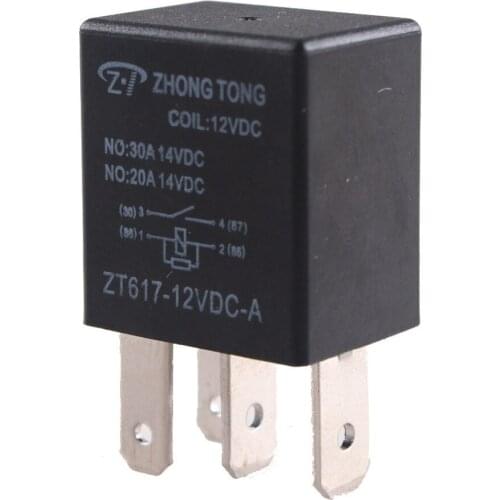 EE support DC12V 30A AMP 4Pin Car Motor Relay Kit For Fan Fuel Pump Light Horn SPST Relays
