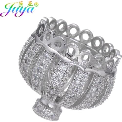 DIY Decoration Jewelry Findings 21*18mm Crown Bead Caps Connector Accessories For Women Handmade Tassels Pearls Jewelry Making