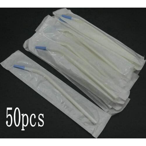 New Dentist Clinic Disposable Surgical Suction Tips Suction Tube Long Slim type 50pcs
