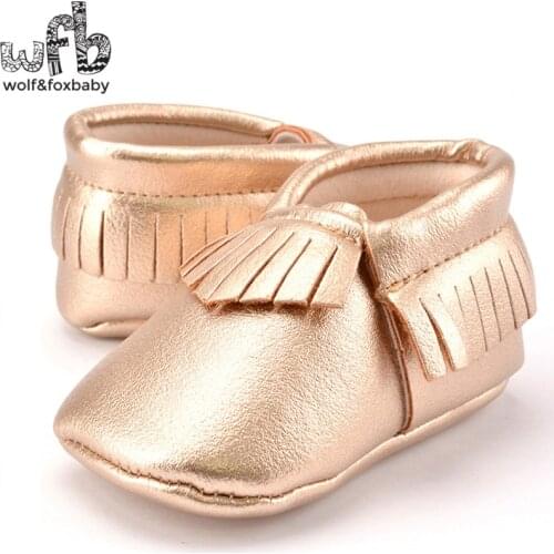 Retail First Walkers Soft Bottom Antiskid solid color Fringe bling casual shoes fashion Baby Shoes Newborn infant Toddler