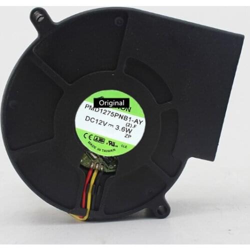 Original 100% working PMB1275PNB1-AY 12V 3.6W blower built quasi 7530 70mm 75*75*30mm turbine fan cooling fan