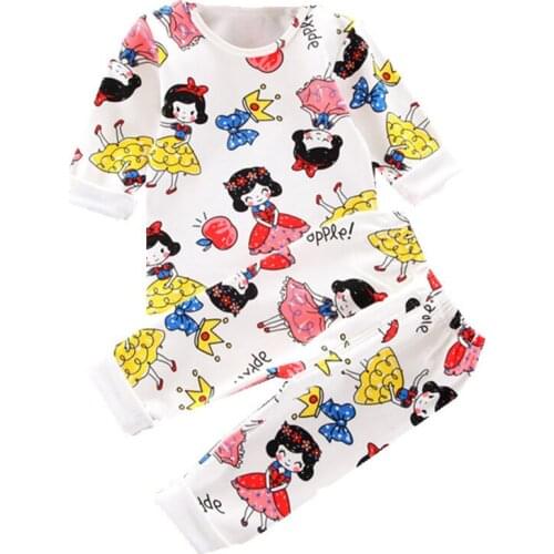 100% cotton Spring Autumn Home baby clothes Suit infant pajamas Baby Boys Girls Tracksuit Kids sleepwear Children Clothing Set