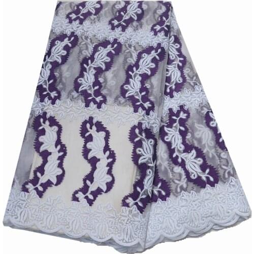 Latest 2019 french lace fabric with stones 5yards per piece african lace fabric african fabric nigerian lace fabrics