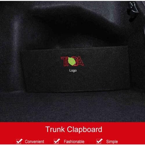 QHCP Flocking Surface Cloth 1Pair Car Rear Trunk Clapboard Side Baffle Storage Tidying Fit For Toyota Camry 2018 Car Accessories