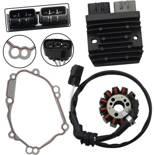 Motorcycle Voltage Regulator Rectifier+Ignition Magneto Stator Coil+Generator Cover Gasket For Yamaha FZ8-S FZ8-SA 2D1-15451-10