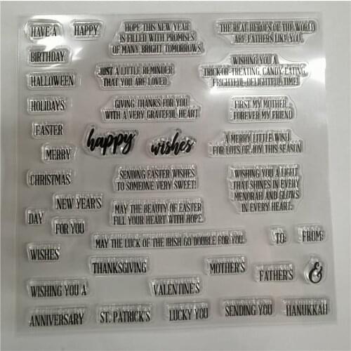 HAPPY Metal Cutting Dies 2021 New Craft Die Cuts Stencil For Diy Scrapbook Paper Cards Embossing Knife Blade Punch Clear Stamps