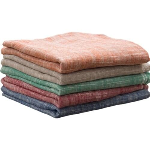 Width 57'' Slub Cotton Linen Fabric By The Half Yard For Dresses Scarves T-shirts Material