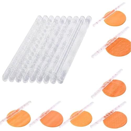 Rolling Pin New Flower Moon Star Embossing DIY Dough Cookie Pizza Decorating Roller Baking Tool 2021 Fashion Wholesale Bakeware