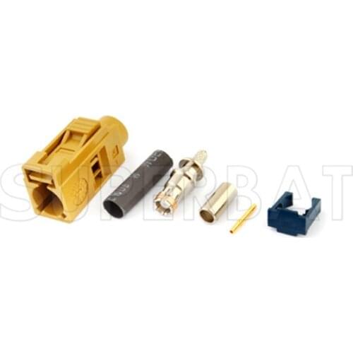 Superbat 10pcs Fakra Crimp Jack Curry Satellitic Radio With IF for Coaxial Cable RG316,RG174,LMR100