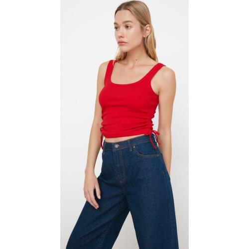 Trendyol Shir Detailed Ribbed Knit Undershirt TWOSS21AL0020