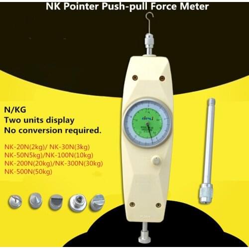 Pointer Push-pull Force Meter, High Precision Spring Pull-pull Pressure Meter, Dynamometer. NK-500N (50KG)