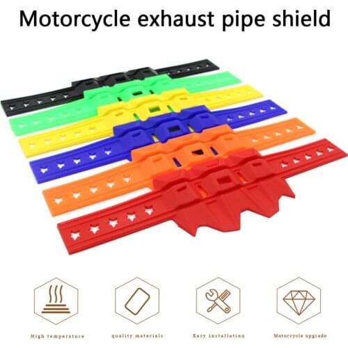 Universal Silicone Motorcycle Muffler Silencer Round Oval Exhaust Protector Cover Dirt Bike Motorbike Accessories
