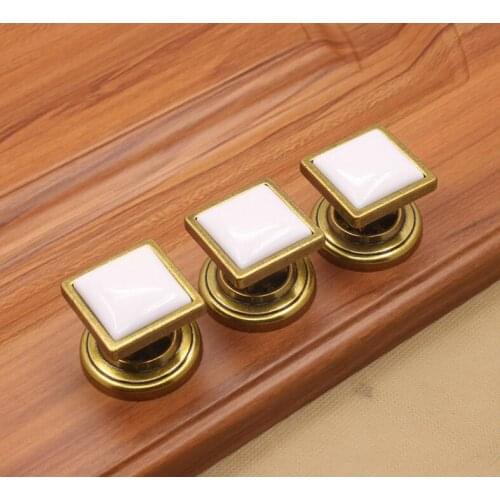 Vintage Zinc Alloy Drawer Handle and Pulls Bronze Ceramic Furniture Hardware