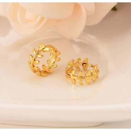 2 pairs Vintage Statement Fashion Gold Color Leaf stud Earrings For Women Accessories Earrings Jewelry Brincos girls dubai gift