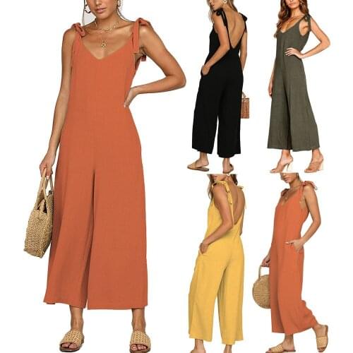 Womens Jumpsuit with bow tie and sexy suspender