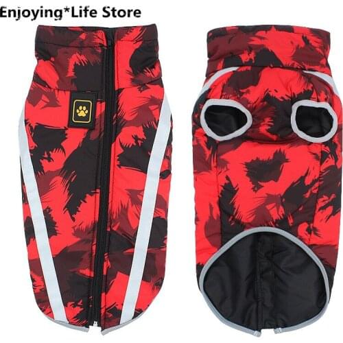 Big Dog Vest Jacket Coat Winter Waterproof Warm Pet Clothes for Small Large Dogs Chihuahua Pug French Bulldog Clothing S-6XL