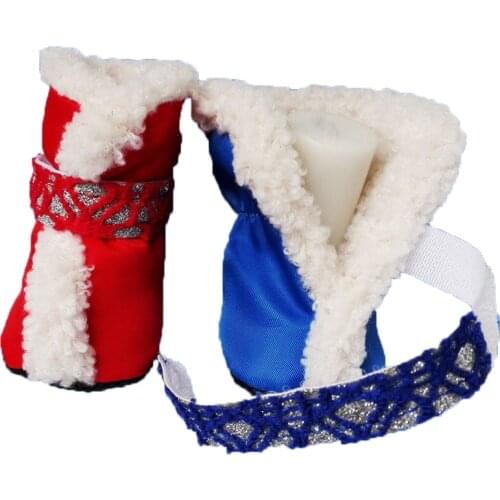 Winter Pet Dog Cotton Shoes Anti-slip Warm Snow Boots For Small Dogs Teddy ChiHuaHua York Puppy Socks Pet Products Accessories