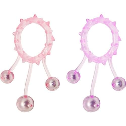1PC Cock Training Ring With Heavy Balls Vagina Massager Longer Lasting Strong Swing Penis Delay Ring No Vibrator Sex Toy for Men