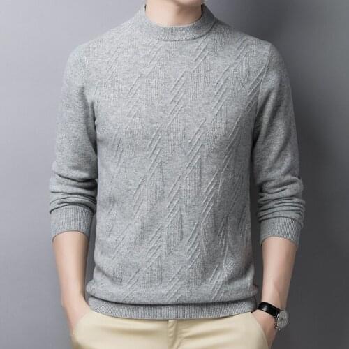 100% Cashmere Knitted Sweaters Men 2020 Winter Autumn O-neck Full Sleeve Jumpers Male Pure Wool Knitwear Pullovers
